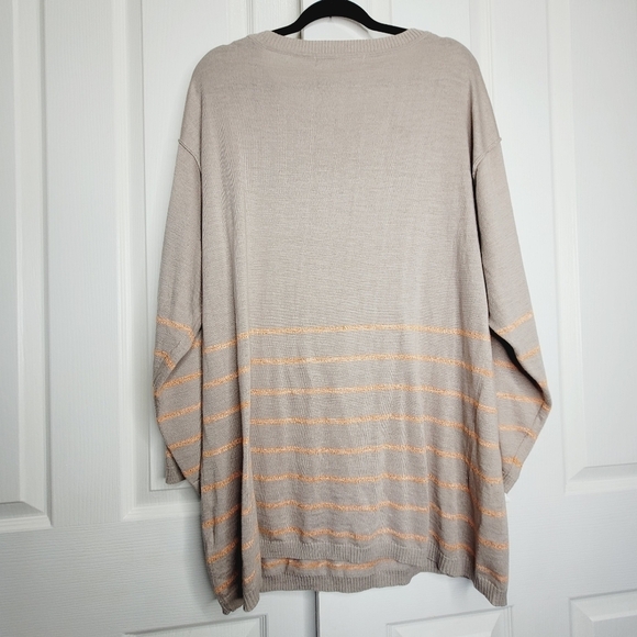 Free People Beach long sleeve oversized sweater Stripe Medium - Picture 5 of 5